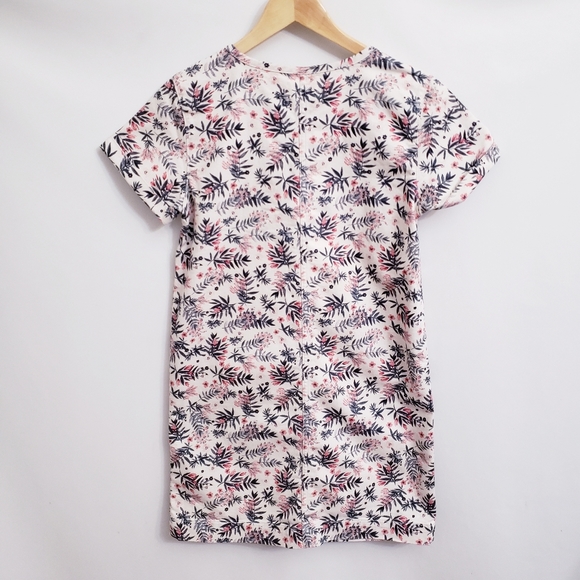 Sezane Giulia Lace Up Trapeze Shift Dress in Printed Flowers, Size 38 - Picture 5 of 10